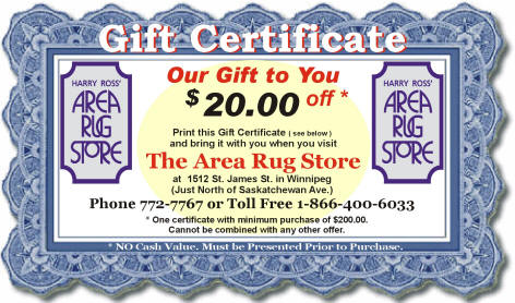 Area Rug Store Winnipeg Gift Certificate